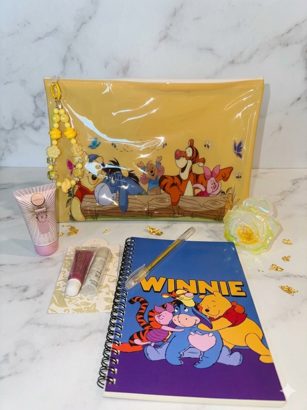 Yellow Character Pouch for Kids